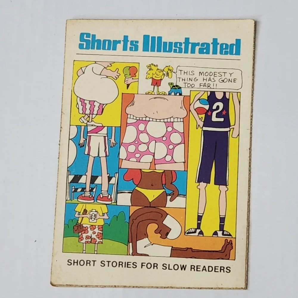 Vintage 1973 Fleer Crazy Magazine Covers Sticker - Shorts Illustrated Parody